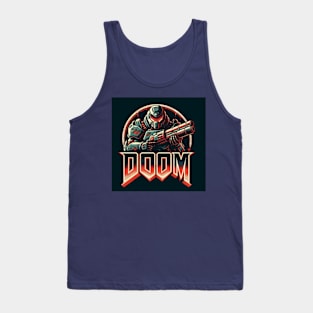 Doom Guy with Gun Up. Tank Top